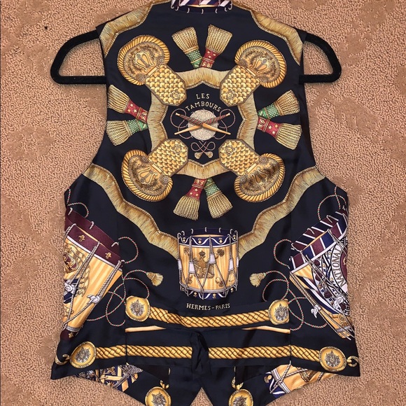 HERMÈS vintage 90s Silk Vest - Picture 2 of 3